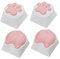 jojofuny 4pcs Keycaps for Mechanical Keyboards Skin-friendly Material Unique Cat Design for Gaming and Easy to Install Replacement Keycaps