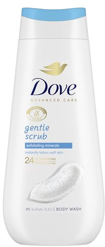 Dove Advanced Care Gentle Scrub Body Wash Body Cleanser Shower Gel with exfoliating Minerals for Instantly Lotion-Soft Skin 225 ml