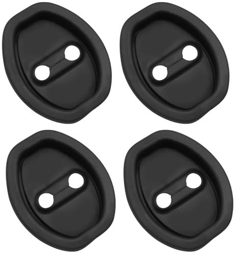 4Pcs Silicone Lock Accessories, Foldable Door Lock Cover Latch Protector, Taxi & Car-Hailing Protective Cover Set (Black)
