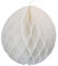 ECOFIESTA 12x Seidenpapier Pompons Deko 25 cm weiß - Lampions weiß als JGA Deko wiederverwendbar - Wabenbälle zur Hochzeitsdeko