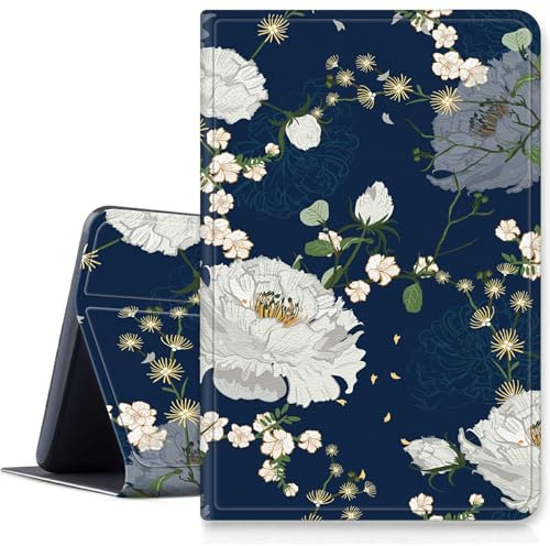 Hydrangea Case for iPad Air 11 inch 2024 M2, Shockproof PU Leather Folding Adjustable Stand Case with Auto Sleep/Wake for 11 iPad Air Case 2024 Air M2