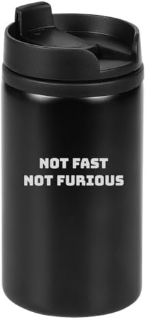 Thermobecher mit Aufschrift Not Fast Not Furious, lustiger Parodie mit Lasergravur