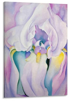 QINGYUAN Georgia O'keeffe Poster mit Licht der Iris, Wandkunst, Poster, Geschenke, Schlafzimmer, Heimdekoration, Bild, Leinwand, Malerei, Poster, 30 x 45 cm