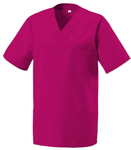 EXNER Medizinischer Schlupf-Kasack, OP-Kasack, Unisex, für Krankenpflege, Altenpflege, Farbe Berry, Größe 6XL