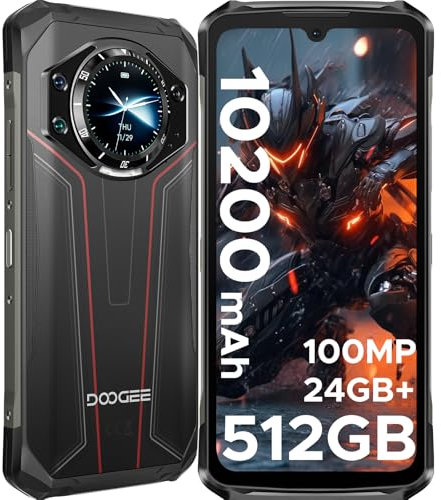 DOOGEE S119 Rugged Smartphone Android 14, 24GB+512GB/2TB, 10200mAh/33W, 1.32 Rear Display, 100MP+20MP, 6.72” FHD+, 3 Card Slots, Dual SIM IP68/IP69K Rugged Phone, Face/Fingerprint Unlock, NFC