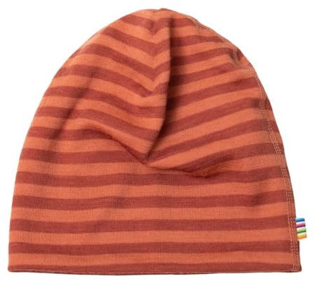 Joha Baby Kinder Jungen Mädchen Mütze Merino-Wolle, Größe:41, Farbe:red Stripe