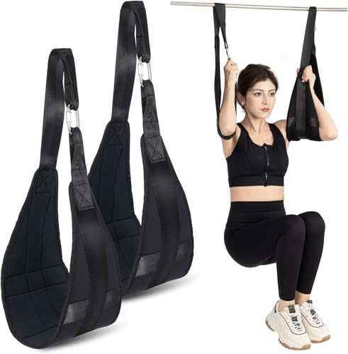 Hanging Ab Straps for Pull Up Bar, Fitness Abdominal Slings for Core Strength Training, Pull Up Straps for Abdominal Leg Raise Exercise