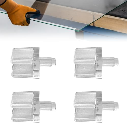 Evotrade Kristallhalter aus Polycarbonat für Glasböden Kit 100 Stück (Modell D transparent)
