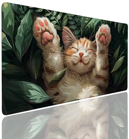 Mauspad XL 600x300x4mm Wasserdicht Schreibtischunterlage rutschfeste Speed Gaming Mousepad Cat (14) Groß Desk Mouse Mat Maus Pad, Schreibtisch Unterlage Deko für PC, MacBook, Laptop, Home Office