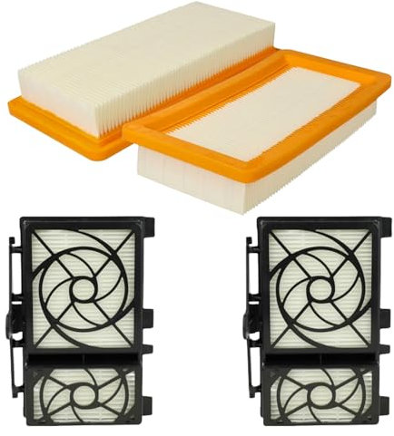 4 piezas de filtros accesorios para aspiradoras Kärcher DS6 DS 6 Premium aspiradoras de repuesto (2 filtros de protección del motor + 2 filtros HEPA 13)