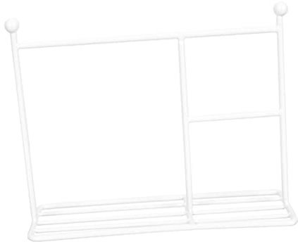 JUMPLAWN Puppenkleiderlagerstange Outfits für Miniatur-Kleider-Organizer Mini-Kleiderständer Puppenhaus Kleiderständer kleine Kleiderstange Metall Weiß