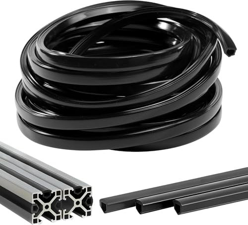 Aluprofil Dichtungsstreifen, 10m Aluprofile Staubschutz Weiche Abdeckung, Weiche PVC Schutzdichtstreifen Aluprofil-kantenstreifen für 6MM Nut Alu Profilschiene für Dachträger Aluprofil 20x20 Zubehör