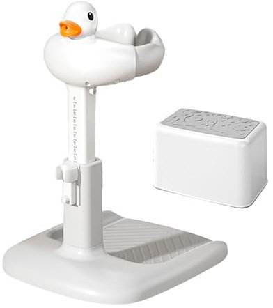 Godpqiui Bain Debout Bébé,Support de Bain - Support Stable à Hauteur Réglable pour Bébé Assis dans la Baignoire Anti-Dérapant