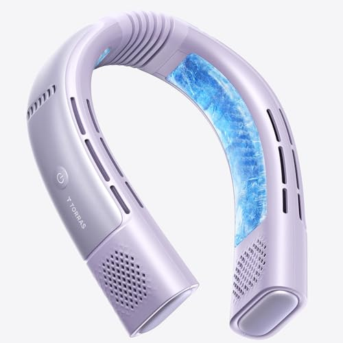 TORRAS Coolify 2S PRO #1 Neck Cooler & Neck Fan - Purple | #1 Ice-feel cooling neck fan. Thoughtful gift for women & mom. Perfect for garden, travel, festivals & hot flashes.