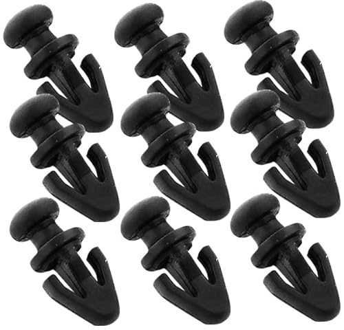 VORCOOL 10 Stücke Türdichtung Clips für Sill Unteren Gummi Dichtung Dichtungs Trim Clips Befestigungen für Ford Focus Fiesta Mondeo (Schwarz)
