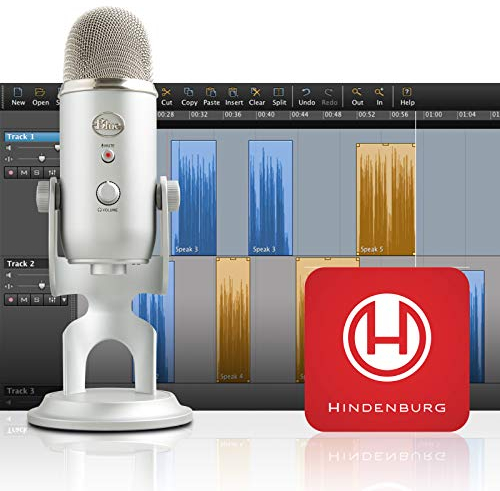 Blue Microphones Yeti - Podcaster + Hindenburg Journalist Bundle, Silver