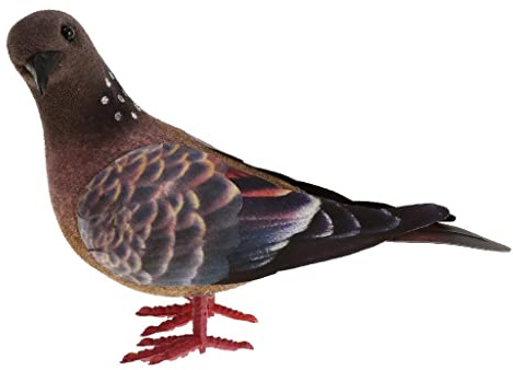 Baoblaze Deko Taube Vogel Figur Vögelchen aus Künstliche Feder und Kunststoff Dekofigur Realistische Dekovögel