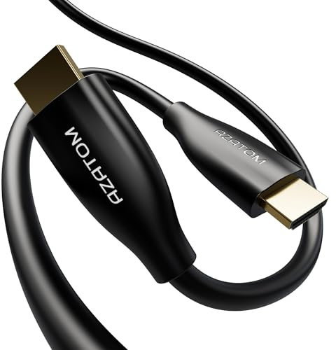 AZATOM 4K HDMI Cable 1.5M | 18 Gbps High Speed, Ultra Flex PVC & Gold Connectors, 4K @ 60Hz, Ultra HD, 2K, 1080P, ARC | Supports PS5, PS4, Xbox Series X/S, Nintendo Switch, Monitor, Apple TV