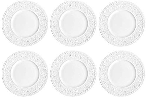 Villeroy & Boch CELLINI Brotteller, Kuchenteller Ø 18cm 6er Set weiß Porzellan