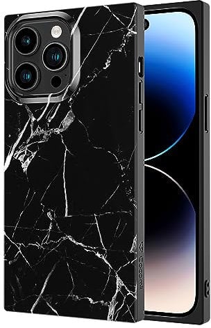 Cocomii Square Marble iPhone 11 Pro Max Case, Slim Thin Glossy Soft Flexible TPU Silicone Rubber Gel Trunk Box Square Edges Fashion Bumper Cover Compatible with Apple iPhone 11 Pro Max 6.5 (Black)