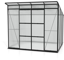 Vitavia Playa 5900 HKP6mm, anthrazit Gewächshaus 1 aufstellbares Seitenfenster Hingucker