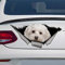 Malteser-Autoaufkleber, Tieraufkleber, 3D-Aufkleber, lustiger Auto-Aufkleber, Fenster-Aufkleber, Vinyl, Stoßstangenaufkleber, Laptop-Aufkleber