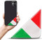 Biomar Labs 2 x 3D Gel Silikon Aufkleber Nummernschild Kennzeichen Tuning Auto Helm Tablet Laptop Handy Italien Flagge Fahne F 135