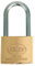 Amig - Cadenas de Sécurité en Laiton 35mm - Arc en Acier Long et Résistant - Idéal pour Casiers et Grilles - Antirouille et Imperméable, Laiton Mat, 35 mm, Laiton et Acier Traité