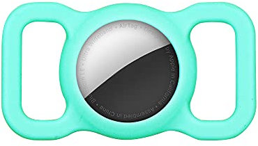Claiol Étui en Silicone pour AirTag 2021, Premium AirTag pour Collier de Chien (Menthe Verte)