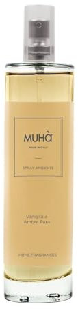 MUHA' | Spray Profumatore per Ambienti, Fragranza Vaniglia e Ambra Pura, Formato da 100 ml