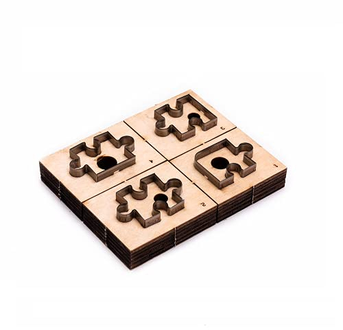 Ruimou Leder-Stanzformen mit Puzzle-Muster, 4 cm, zum Selbermachen, für Leder, Stoff