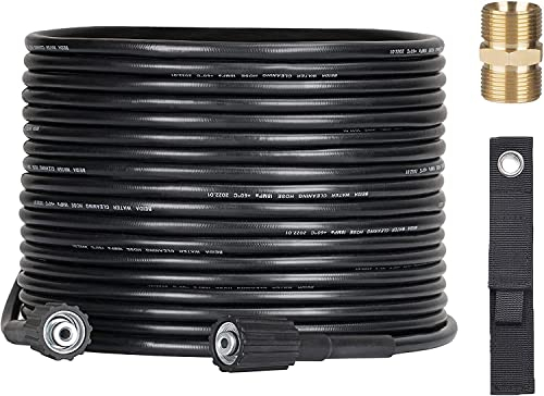 OHAYORI 15M Hochdruckreiniger Schlauch, M22 x 14mm Verlängerungsschlauch, 240Bar Professionell Hochdruck-Ersatzschlauch Kompatibel mit Kärcher HD HDS Kranzle mit M22 x 1,5 Gewinde Verlängerungsstecker