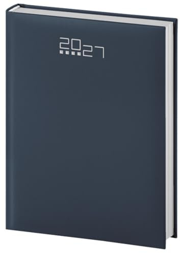 Hole Gadget | Agenda Giornaliera 2027 cm15x21 - A5 - Grande Pianificatore per Appuntamenti, Casa, Ufficio, Scuola, Lavoro, Diario Gestione Scadenze. Copertina Rigida (Blu)
