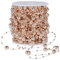FINDIR Perlengirlande Rosegold Perlenband Weihnachtsbaum Perlen 3mm 7mm Künstliche Perlenkette für Weihnachten Hochzeit Tischdeko Girlande Advent Weihnachtsbaum Kerze Party（30m）