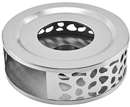 Luckxing Teapot Warmer, Tea Warmer for Borosilicate Glass Teapot, Cast Iron Teapot, Stainless Steel Teapot and Ceramic Teapot, Brushed Stainless Steel