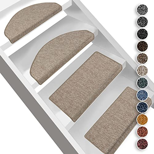 casa pura Stufenmatten London 15er SparSet 11 Farben sauber eingekettelt, Starke Befestigung, stabile Winkelschiene/Farbe Beige, halbrund