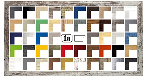 Multicolore Deluxe Bilderrahmen Posterrahmen 40x120 cm Weiss Vintage Shabby Chic Kunstglas klar Hintergrund Weiss