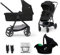 Kinderkraft NEWLY Kinderwagen 3 in 1, Komplettset bis 22 kg, Kindersitz I-Size 40-75 cm im set, Kombikinderwagen mit Fußsack, wasserfestes Verdeck mit UPF50+, Zusammenklappen, Liegeposition, Schwarz