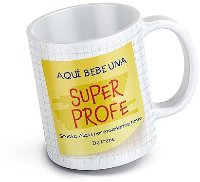 Doble Imagen Taza SÚPER PROFE Post It personalizada