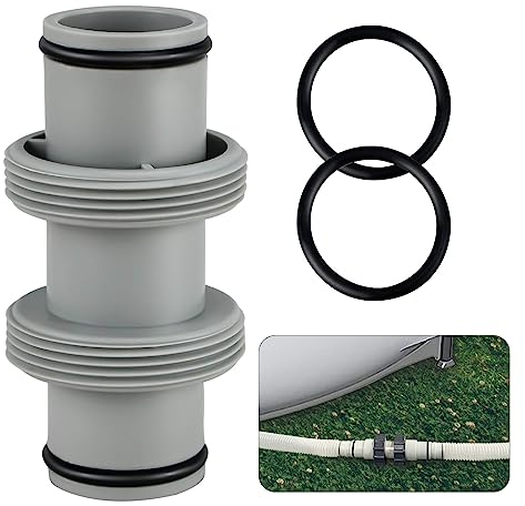 SIGANDG Raccord Piscine 38mm, Connecteur de Tuyau pour Ø 38 mm, Adaptateur pour Pompe Intex Coleman (1 PCS)