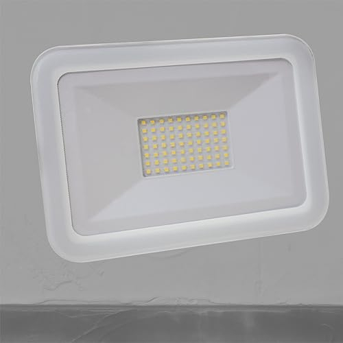 INNOVATE® LED Strahler aussen | IP65 Flutlicht | Aussenstrahler | LED Scheinwerfer 230V | CRI80 + SMD | Fluter schwenkbar | Weiss | 120° Abstrahlwinkel (50W, 4000K)