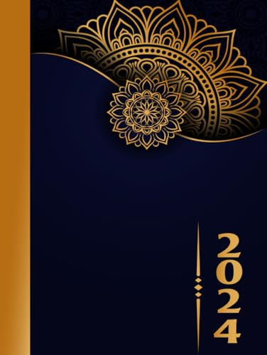 2024: Kalender 2024 Buchkalender 1 Tag 1 Seite I Kalenderbuch 2024 12 Monate Von Januar Bis Dezember I Jahresplaner | Din A4