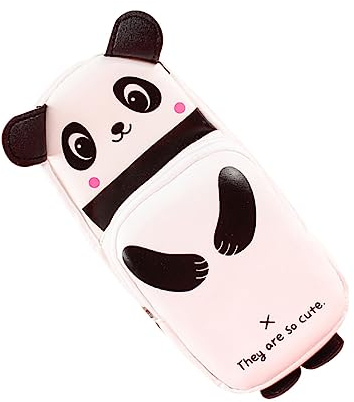 MAGICLULU 4 Stück Mäppchen Brillenetui Basteltaschen Selber Machen Geldbörse Machen Große Aufbewahrungstasche Für Stifte Panda-stifttasche Tier Mädchen Pu-Leder Reißverschlusstasche