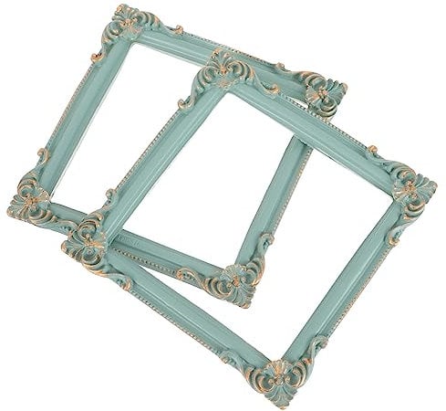 TOPBATHY 2pezzi Mini Cornici Foto Vintage Resina Barocca Di Ornamentali Per Decorazioni Interni e Mostre Fotografica