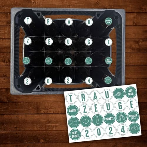 AUFKLEBER SET für Bierkasten - TRAUZEUGE - Bierkiste ABI Sticker Geschenk