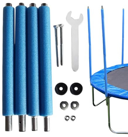 Trampolin Stangen Ersatz | Trampolin Ersatzstange | Schaumstoff Trampolinstangen | Universell Trampolin Stangen mit Schrauben Zubehör | Trampolin Zubehör, Trampolin Stangenschutz