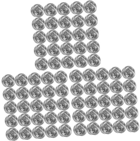 Sewroro 150 Sets Hutzubehör Brosche Clutch Pin Zubehör Krawattennadel Pin Rückseite Broschenhalter Pin Rückseite Brosche Rückseite Brosche Rückseite Pin Abzeichen Verschließbare