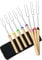 Wenrecu Brochettes télescopiques pour barbecue, marshmallow, bâtons de pain, brochettes de camp, en acier inoxydable, extensibles, pour barbecue de camping, 8 couleurs, en acier inoxydable