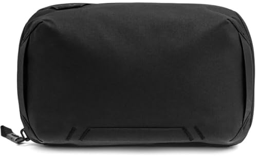 Peak Design Tech Pouch, Black, Electronics Organizer for Travel or Everyday Carry, Origami-Style Storage, Cable Pass-Through, Weatherproof Recycled Nylon, Gear Carry Bag for Men and Women