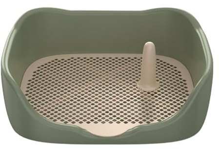 Milageto Tragbare Haustier Hunde Toilette, Welpen Trainings Töpfchen, Indoor Outdoor Pee Toilette, Katzentoilette, Eck Toilettenbecken, Grün 50 x 41.5 x 16 cm